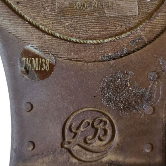 Lucky Brand Ankle Boots Womens 7.5 Bayley Taupe Perforated Suede Leather Booties - Picture 8 of 10